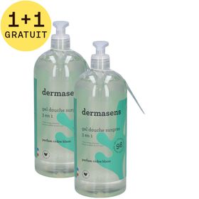 Dermasens Gel Douche Surgras 3 en 1 Parfum Cèdre blanc 1+1 GRATUIT