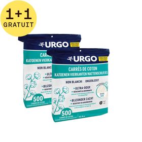 Urgo Carrés de Coton | Ultra-doux Absorbants | Coton de qualité certifié OEKO-TEX® Non Blanchi 1+1 GRATUIT