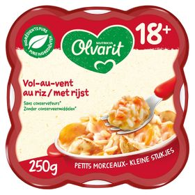 Olvarit | Assiette Repas| Bébé Dès 18 Mois | Vol au Vent au Riz
