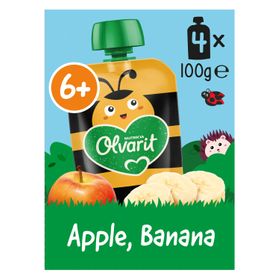 Olvarit | Gourde Fruits | Bébé Dès 6 Mois| Pomme Banane