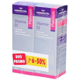 MannaVital Vitamine D3 Platinum Duopack 2de aan -50%