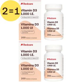 Redcare Vitamine D3 1000 UI 2 pour 1