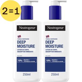 Neutrogena® Formule Norvegienne® Deep Moisture Body Lotion pour Peaux Seches 2 pour 1