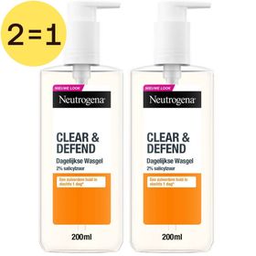 Neutrogena Clear & Defend Dagelijkse Reinigingsgel met 2% salicylzuur 2 voor 1