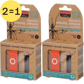 Manouka Armband Anti-Muggen Oranje 2 voor 1