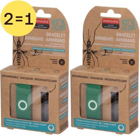 Manouka Armband Anti-Muggen Groen 2 voor 1