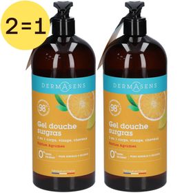 DermAsens Gel Douche Surgras Agrumes 2 pour 1