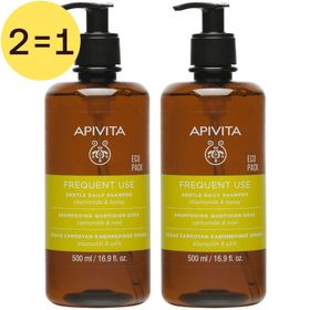 Apivita Shampooing Quotidien Doux Camomille & Miel 2 pour 1
