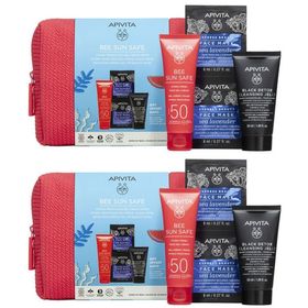Apivita Promo Bee Sun Safe Hydra Gel-Crème Visage SPF50+ & Gel Nettoyant Noir & Masque Visage Sea Lave Duo