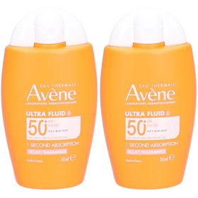 Avene Zon Fluide 1 Second Ultra Eclat SPF50+ 50ml x2