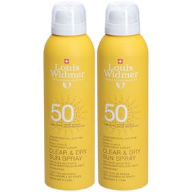 Louis Widmer Clear & Dry Sun Spray SPF50 x2