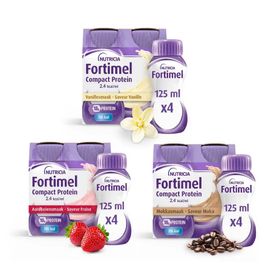 Fortimel Compact Protein 2.4kcal | Saveur Vanille, Fraise, Moka | Complément Nutritionnel Dénutrition