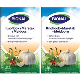 Bional Knoflook + Maretak + Meidoorn – Circulatie en Afweersysteem –Voedingssupplement met Vitamine E