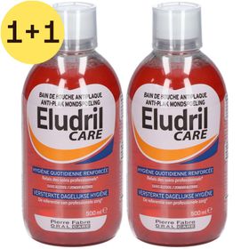 Oral Care Eludril Care | Dagelijkse Antiplak mondspoeling | 1+1 GRATIS