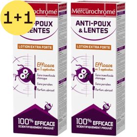 Mercurochrome Lotion Extra Forte Anti-Poux & Lentes | 1+1 GRATUIT