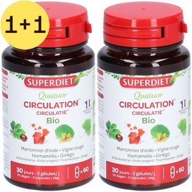 Superdiet Complex Circulation Marronnier d'Inde - Vigne rouge - Hamamélis - Ginkgo Bio | 1+1 GRATUIT