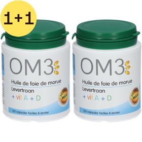 OM3 Huile de Foie de Morue Vit A+D, Capsule | 1+1 GRATUIT