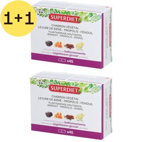 Superdiet Houtskool - Biergist - Propolis - Venkel | 1+1 GRATIS