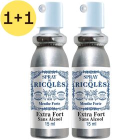 Ricqles Spray Bucal Menthe Forte sans Alcool | 1+1 GRATUIT