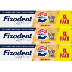 Fixodent Pro Plus Crème Adhésive pour Prothèses Totales et Partielles