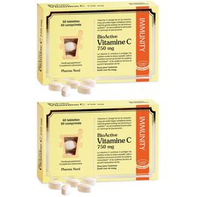 Pharma Nord Bioactive Vitamine C 750 Mg | vitamine C | Collagène + Immunité + Système nerveux