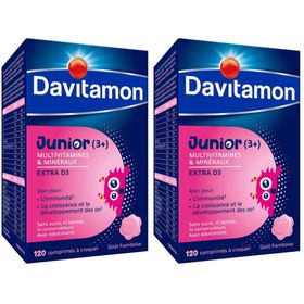 Davitamon Junior Framboise - Multivitamines à Partir de 3 Ans