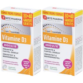 Forté Pharma Vitamine D3 3000UI + 40 Tabletten GRATIS