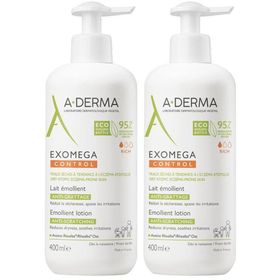 A-Derma Exomega Control Lait Emollient anti-grattage | Peau sèche tendance à l'eczéma atopique