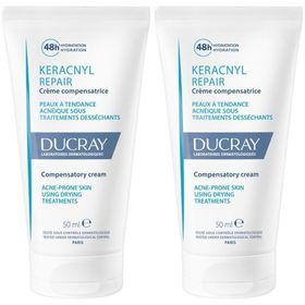 Ducray Keracnyl Repair Crème compensatrice | Peau à tendance acnéique sous traitement desséchant