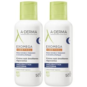 A-Derma Exomega Control Nuit crème émoliente réparatrice anti-grattage nocturne | Peau sèche tendance à l'eczéma atopique