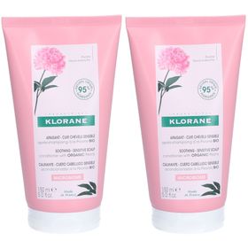 Klorane Pivoine BIO Après-shampooing Apaisant | Anti-irritation & Protecteur | Cuir chevelu sensible