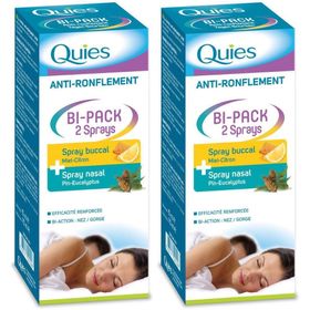 Quies Anti-Ronflement Bi-Pack Spray Nez + Bouche