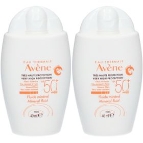 Avène Zon SPF 50+ Minerale fluide  Zeer hoge zonnebescherming | Gevoelige intolerante huid