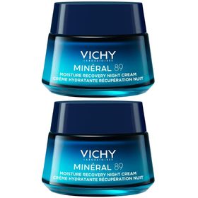 Vichy Mineral 89 Hydraterende, Herstellende Nachtcreme | Alle Huidtypes | Melatonine, Hyaluronzuur en Mineralen