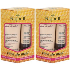 Nuxe Rêve de Miel Hand- en Nagelcrème + Hydraterende Lipstick