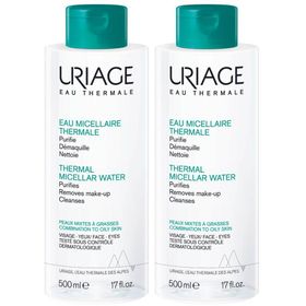 Uriage Thermal Micellar Water with Apple Extract Combination to Oily Skin