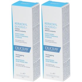 Ducray Keracnyl Glycolic+ crème désincrustante | Peau à tendance acnéique | points noirs