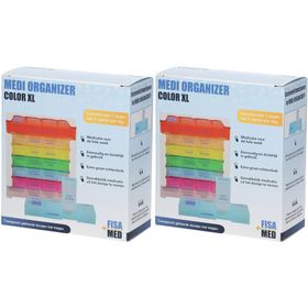 Fisamed Medi Organizer Color XL Boîtes Pilules