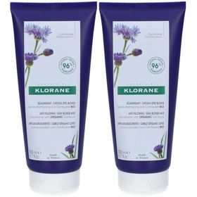 Klorane Centaurée BIO Après-shampooing Déjaunissant | Neutralise & ravive | Cheveux gris & blonds | blancs