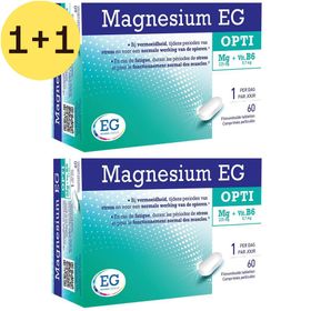 Magnesium EG OPTI | Magnesium & Vitamine B6 | Bij Vermoeidheid & Stress | 1+1 GRATIS