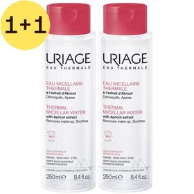 Uriage Eau Micellaire Thermale à l'Extrait d'Abricot Peaux Sensibles | 1+1 GRATUIT