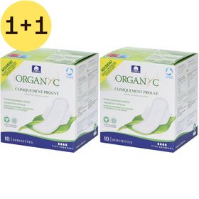 Organyc® Serviettes Flux Abondant 10 pansement(s) | 1+1 GRATUIT
