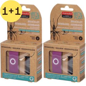 Manouka Bracelet Anti-Moustiques Mauve | 1+1 GRATUIT