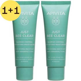 Apivita Just Bee Clear Soin Hydra-Matifiant Anti-Imperfections | 1+1 GRATUIT