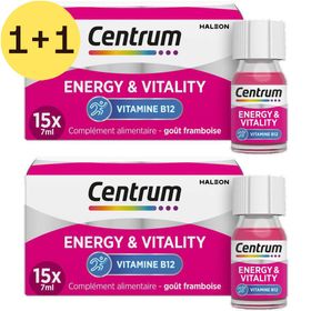 Centrum Energy & Vitality Vitamine B12 shots | Énergie, Concentration, mémoire, Système nerveux | 1+1 GRATUIT