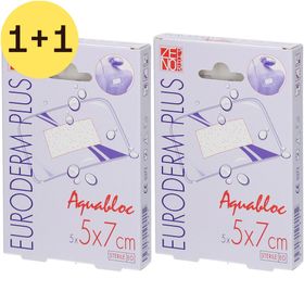 Euroderm Plus Pansement Waterproof Stérile 5x7cm | 1+1 GRATUIT