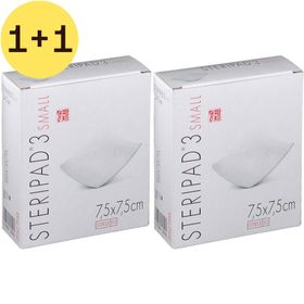 Steripad 3 KP Small Sterile 7.5cm x 7.5cm | 1+1 GRATUIT