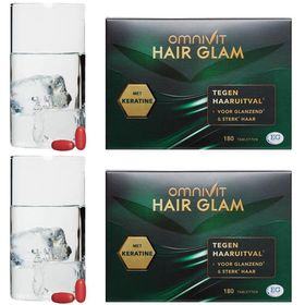 Omnivit Hair Glam | Haaruitval, Glanzend & Sterk Haar | Met Keratine en Aminozuren | 3 maanden