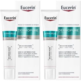Eucerin DERMOPURE CLINICAL Soin de Nuit Rénovateur Peeling 10 | Peau à tendance acnéique