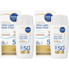 Nivea Sun Ultra Light Daily Fluid + Hyaluron | Medium Tinted